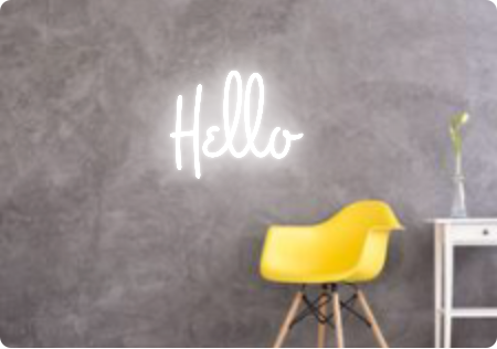 Custom text: Hello